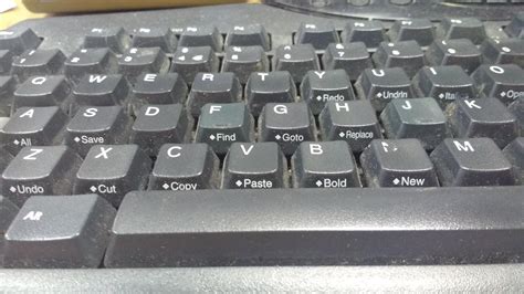 This Keyboard Has The Control Options Written Under The Keys R