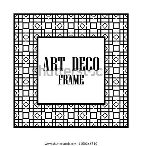 Art Deco Border Frame Creative Template Stock Vector Royalty Free