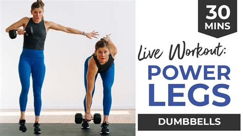 30 Minute Power Leg Day Power Leg Workout With Dumbbells Chairbench