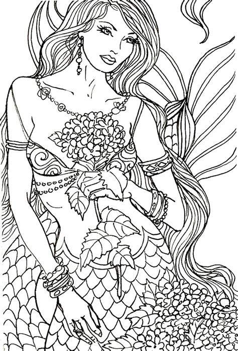Mermaid Coloring Pages for Adults - Best Coloring Pages For Kids