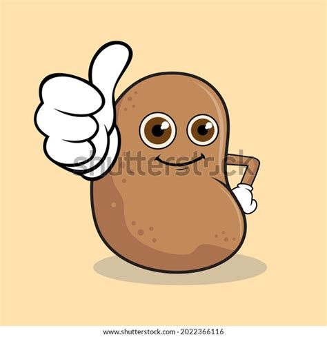 Potato Mascot Cute Cartoon Illustrations Stock Vector Royalty Free