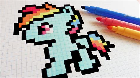 Handmade Pixel Art How To Draw Little Pony Rainbow Dash Pixelart