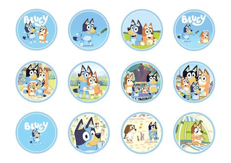 Free Printable Bluey Cupcake Toppers