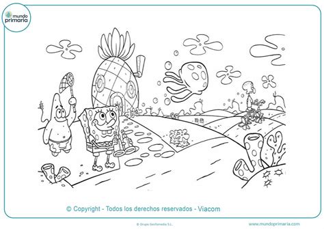 Dibujos de Bob Esponja para Colorear【Imprimir y Pintar】