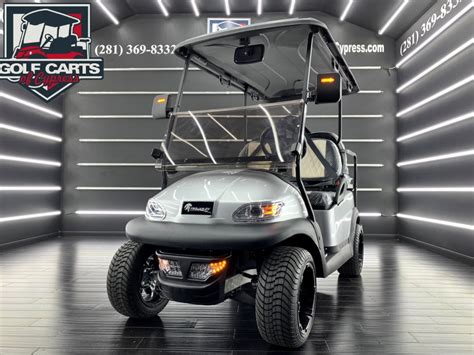 2021 Electric Trojan Ev Non Lifted 4 Seater Silver Golf Carts Of Cypress