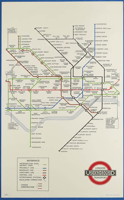 Harry Beck Henry Charles Beck 1902 1974 Underground Map Christies
