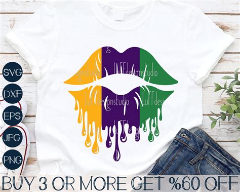 Mardi Gras SVG Dripping Lips SVG Lips Png Kiss Funny Etsy