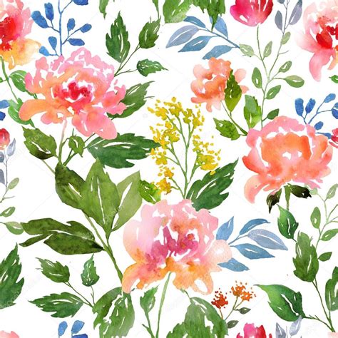 Collection by studio grace • last updated 7 weeks ago. Watercolor floral pattern — Stock Photo © yaskii #78599552