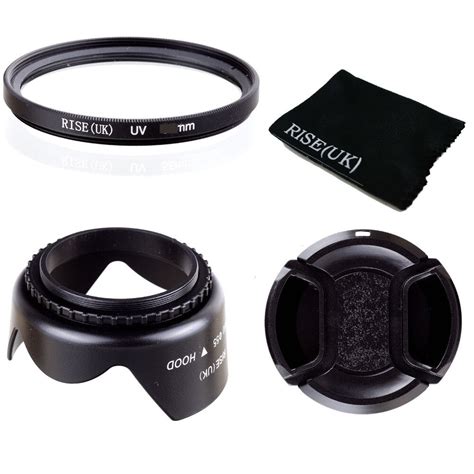 49mm Lens Caplens Hooduv Filtercleaning Cloth For Canon Nikon