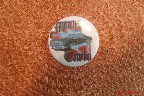 Low Rider Chicano Back Pin Buttons Monte Carlo Chicano Lowriders