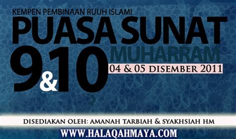 Jadwal puasa dalam sepekan sejak 8 muharam (27 agustus) sampai 15 muharam (3 september): UMMI SYA-EID: Puasa Sunat Hari Asyura Dan Tasu'a Muharram