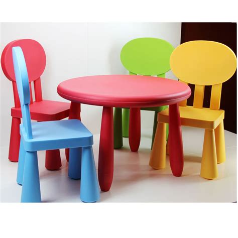 Plastic training tables & chair sets. New Kids Table and 4 Chairs Set Durable Plastic Childrens ...