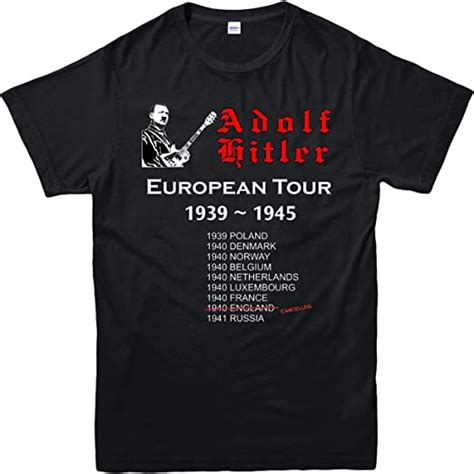 Stitchprint Adolf Hitler European Tour T Shirt Funny England Cancelled