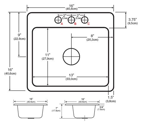 The most common sizes for a kitchen sink are 30 or 33, however a standard size could measure anywhere between 24 and 36 in length. Quality SolidCast Bar/Prep Sinks