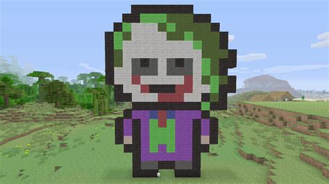 Minecraft Tutorials Joker Pixel Art Youtube