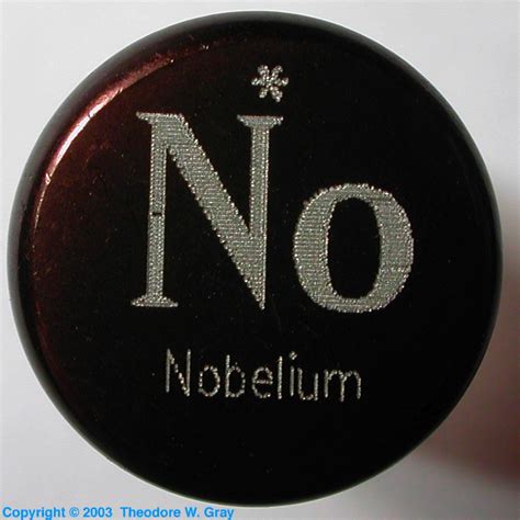 Facts, pictures, stories about the element Nobelium in the Periodic Table