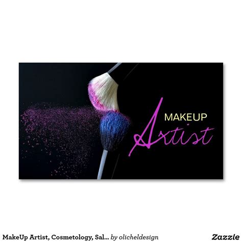 Professional cosmetologist business cards unique makeup. MakeUp Artist, Cosmetology, Salon Business Card | Zazzle ...