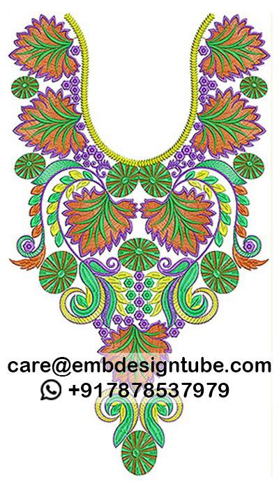 Pin By Lio Embdesigntube Blog On Neck Embroidery Designs Stitch