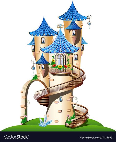 Fairytale Castle Vector Image On Vectorstock Castle Vector Fairytale