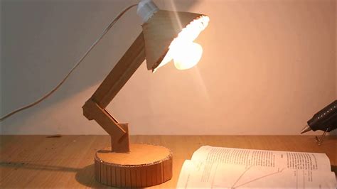 Cardboard table lamp For Student - Recycled useful ideas - YouTube