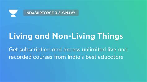 living and non living things nda unacademy