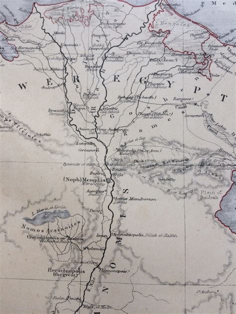 1859 Lower Egypt With The Peninsula Of Mount Sinai And The Journeys Of