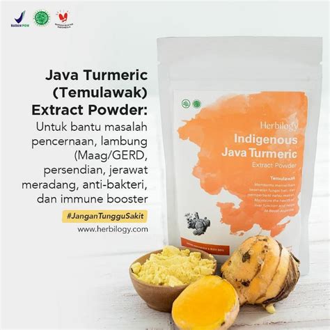 Jual HERBILOGY JAVA TURMERIC EXTRACT POWDER TEMULAWAK 100GR Curcuma