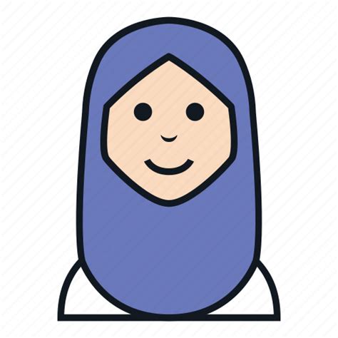 avatar hijab islam muslim people veil woman icon