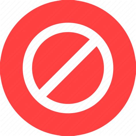 Ban Block Blocked Cancel Prevent Private Red Icon Download On
