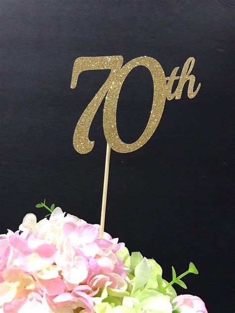 70th Birthday Decorations 70th Centerpiece Sticks Glitter 70th
