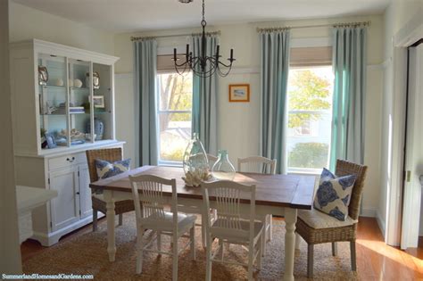 One of our coastal living room ideas proves that you can be clever by utilizing the walls of the living room. Coastal Inspired Dining Room - Beach Style - Dining Room ...
