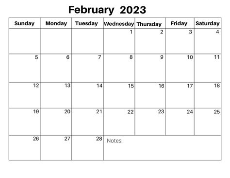 February 2023 Calendar Digital Download Pdf Etsy Canada