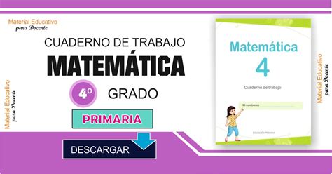 Material Educativo Matemática Cuaderno De Trabajo Para El Alumno De