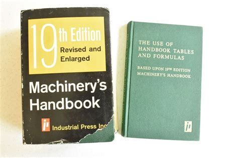 19th Edition Machinerys Handbook Engineer Machinist And Formula Book