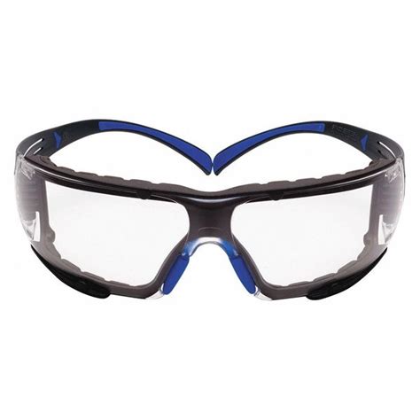 3m Safety Glasses Securefit Series Scotchgard Anti Fog Indoor Outdoor Black Blue Frame