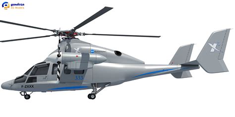 3d Eurocopter X3 Helicopter Model