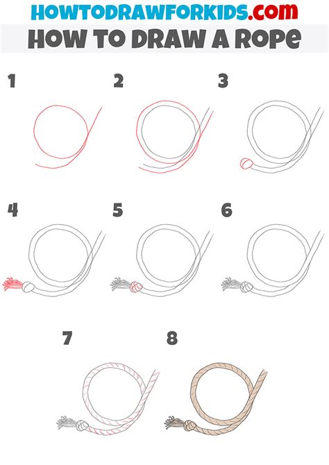 How To Draw A Rope Easy Drawing Tutorial For Kids