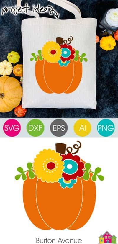Download Pumpkin with Flowers - Limited Time Free SVG File - Burton Avenue | Free svg, Svg free files, Svg