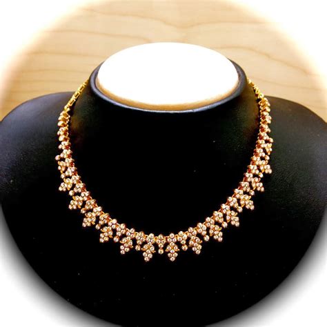 Simple Indian Diamond Necklace Latest Gold Jewellery Designs