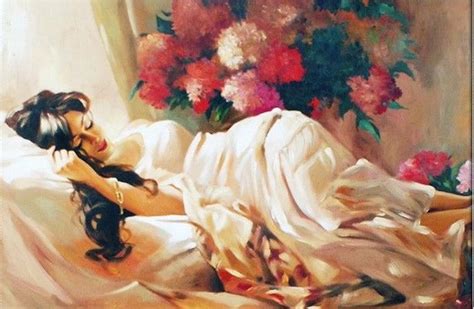 Portrait Sleeping Woman Painting Oil Painting On Canvas Oil Etsy