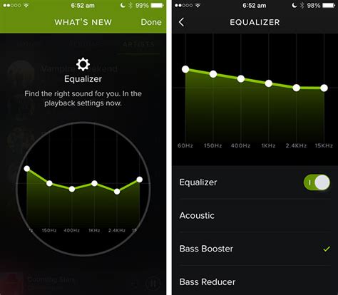 Spotify is a digital music service that gives you access to millions of songs. Spotify's iOS app now includes a built-in Equalizer with ...