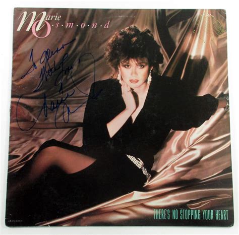 Marie Osmond Signed Lp Record Album Theres No Stopping Your Heart W Auto