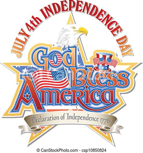 Vector Illustration Of God Bless America Vector God Bless America