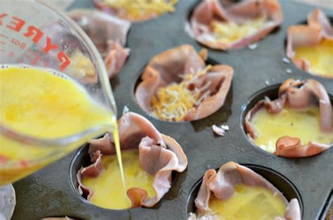 Baked Ham And Egg Cups Low Carb Breakfast On The Go Meal Hip2save