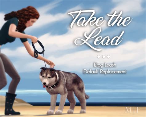 Take The Lead Leash Default Replacement Sims Pets Sims 4 Pets Dog