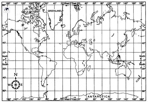Free Printable World Map With Longitude And Latitude In Pdf Blank