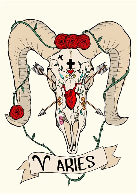 Limited Edition Aries Zodiac Sign Original Illustration Ram