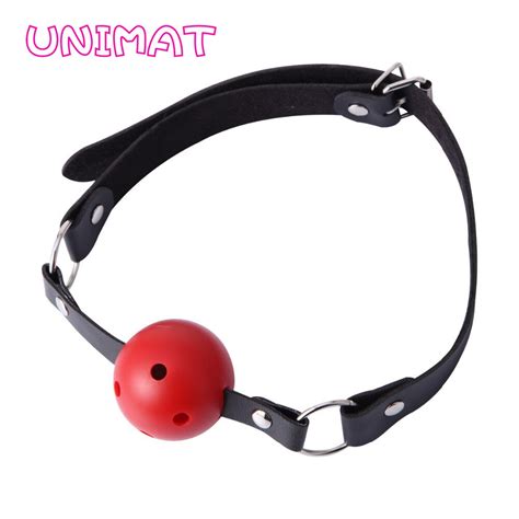 Leather Open Mouth Gag Ball Harness Restraints Erotic Games Oral