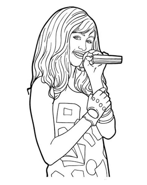 Dibujos De Hannah Montana Cantando Para Colorear Para Colorear Pintar