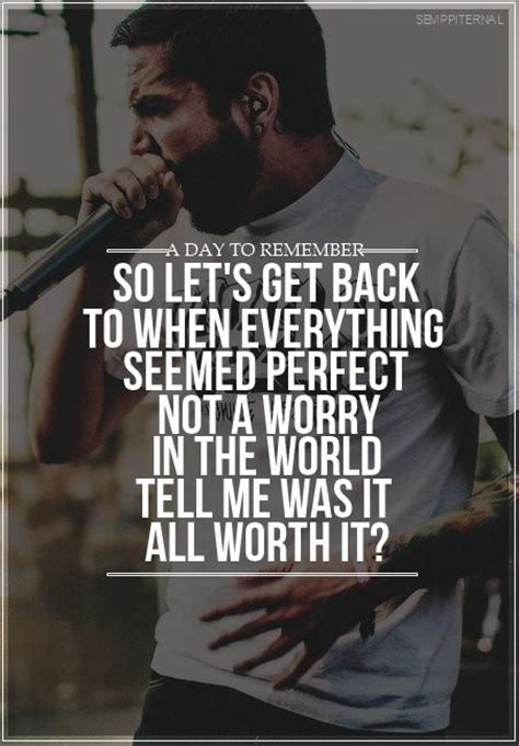 All I Want A Day To Remember Remember Lyrics A Day To Remember
